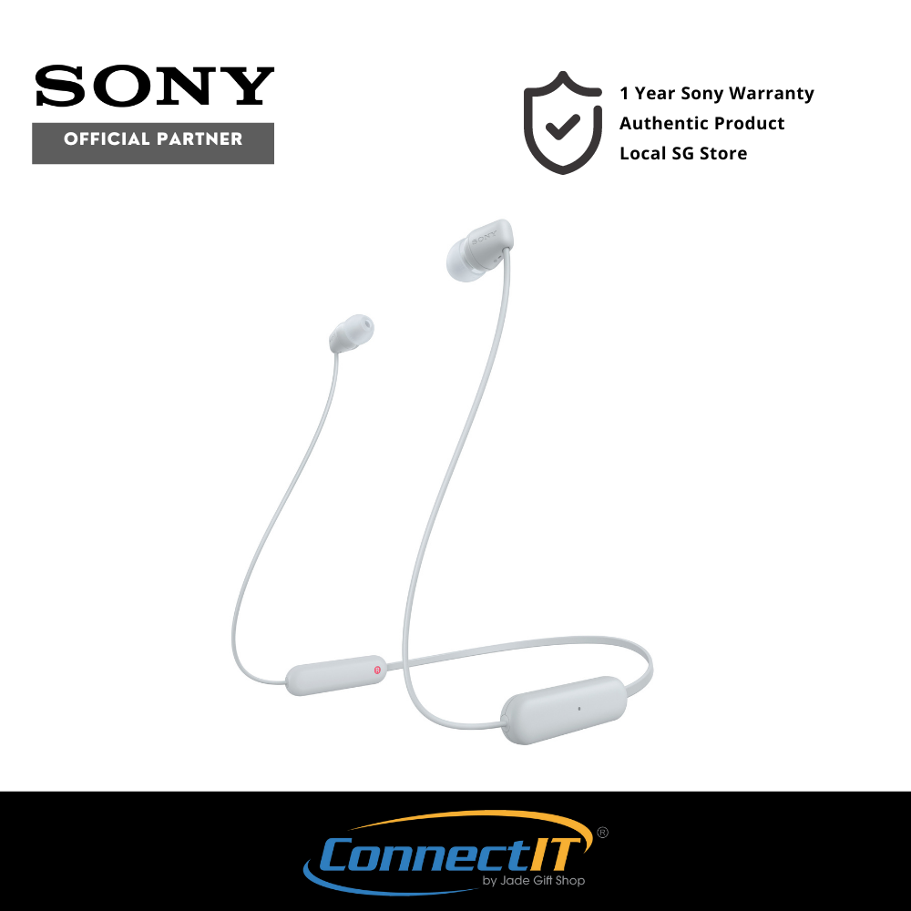 Sony WI-C100 Wireless In Ear Headphone - 25 Hours Battery Life - IPX4 (1 Year Local Warranty)