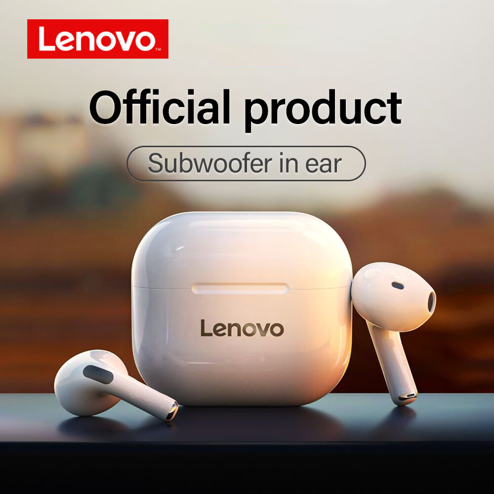 Lenovo LP40 TWS Bluetooth Earphone Brand Quality Mini Wireless Earbuds Sport Gaming Bluetooth Headset with Mic Support Call Video Android Mobile Phone Universal