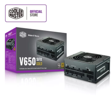 Cooler Master V650 Gold SFX PSU, 80 Plus Gold, Half Bridge LLC + DC-to-DC, 100% Japanese Capacitors, 16 AWG PCI-e Cables, Fully Modular Flat Cables