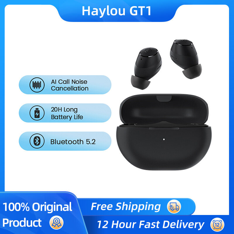 HAYLOU GT1 2022 TWS Dual-master V5.2 Bluetooth Earphones Wireless Headphones 20h Battery Life Magnetic Body AAC Audio Earbuds