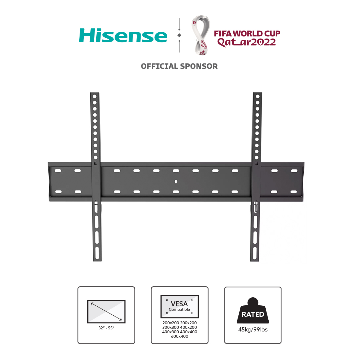 Fixed Wall Mount 43"-55" / FREE Installation