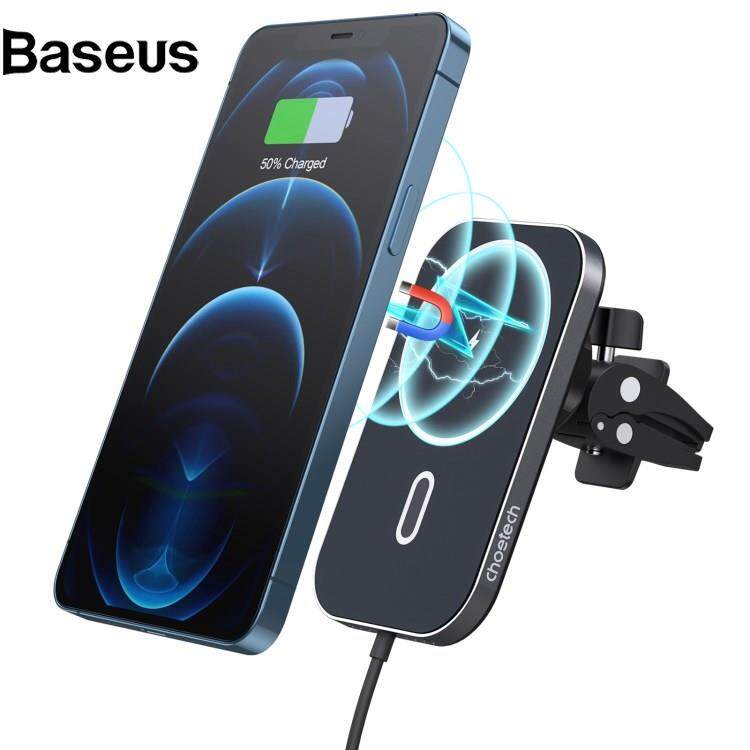 Baseus CHOETECH T200-F 15W Magnetic Wireless Charger Bracket Air Vent Clip Mount Car Phone Holder