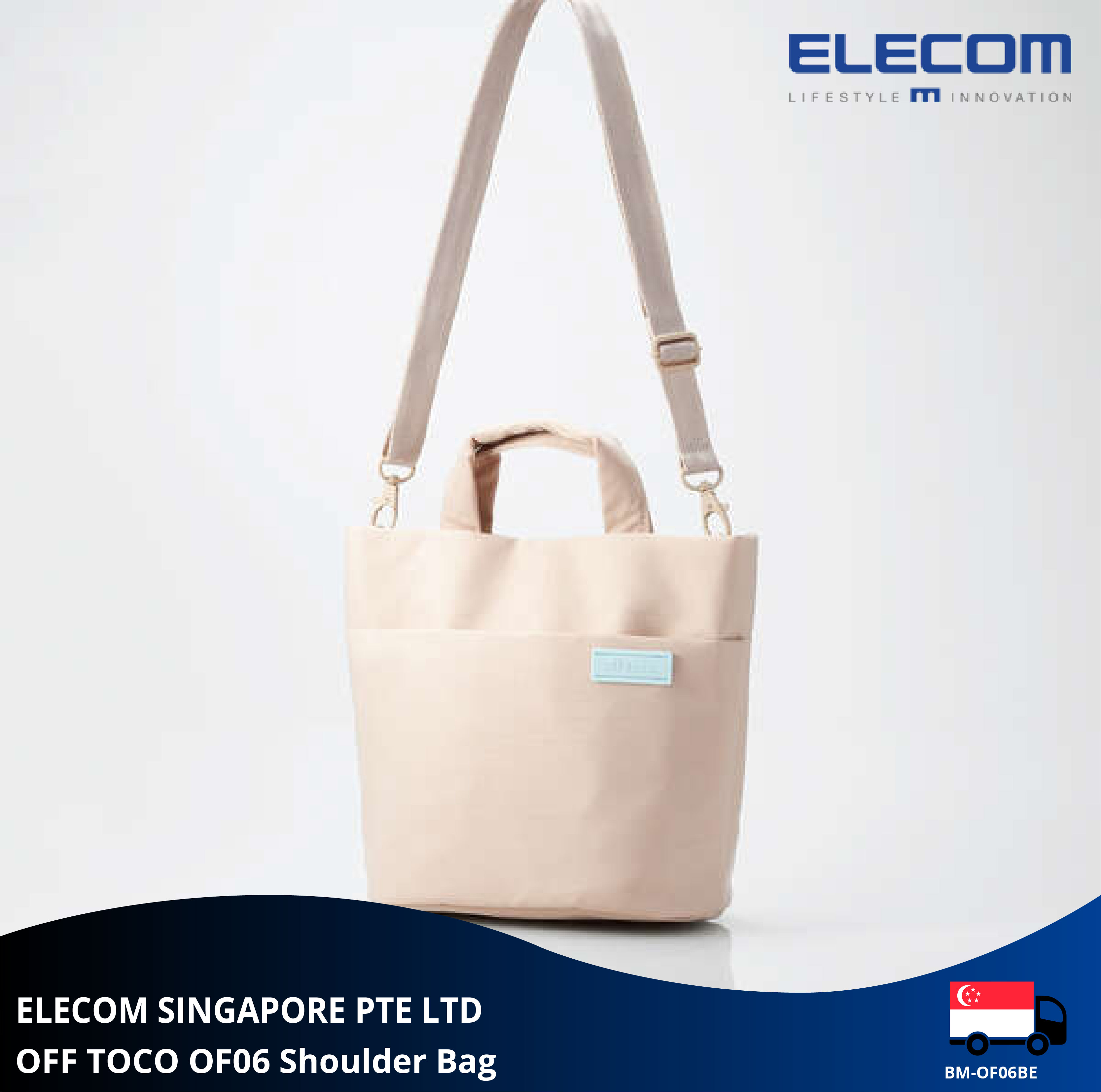 ELECOM OF06 Series Sling Bag/ Shoulder Bag/ Tote Bag/ Waterproof/ Crossbody/ Messenger Bag/ Travel/ Casual/ Hand-Carry Bag/ Women Bags/ Water Repellent Finish/ 6 Colors